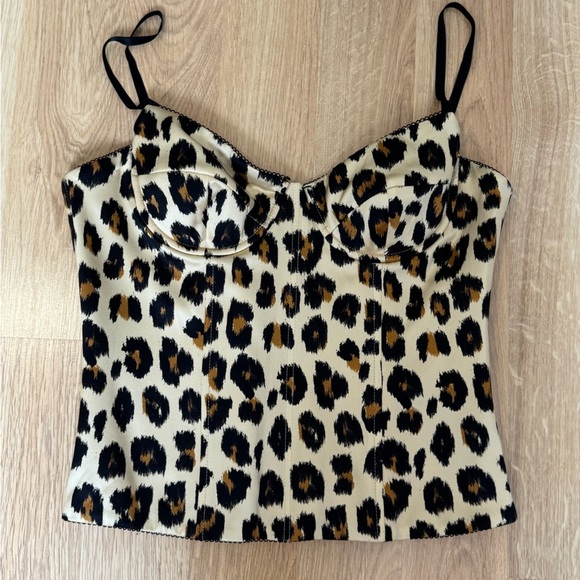 SERGIO HUDSON $1395 Cheetah Leopard Print Corset Bustier Size 12 NWT - Picture 7 of 13